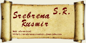 Srebrena Rusmir vizit kartica